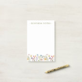 Grillige Wilde Bloem Kleurrijke Lente Post-it® Notes (Op bureau)