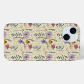 Grillige Wilde Bloem Naadloos Patroon Case-Mate iPhone Case (Achterkant (horizontaal))