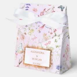 Grillige Wilde Bloem Roze Bruiloft Bedankdoosjes