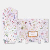 Grillige Wilde Bloem Roze Bruiloft Bedankdoosjes (Ongevouwen)