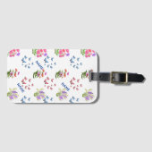Grillige Wilde Bloem & Vlinder Bagage Label  (Voorkant (horizontaal))