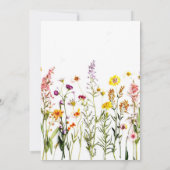 grillige wilde bloemen 40e verjaardag kaart (Achterkant)