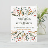 Grillige Wilde Bloemen Elegante Moderne Inspiratie Kaart (Staand voorkant)