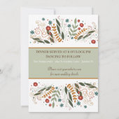 Grillige Wilde Bloemen Elegante Moderne Inspiratie Kaart (Achterkant)