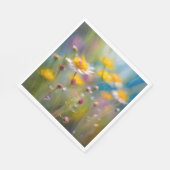 Grillige wilde bloemen in de wind servet (Hoek)