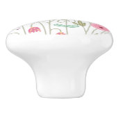 Grillige Wilde Bloemen Keramische Knop (Zijkant)