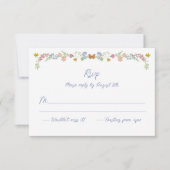 Grillige Wilde Bloemen RSVP Kaartje (Voorkant)