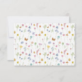 Grillige Wilde Bloemen RSVP Kaartje (Achterkant)