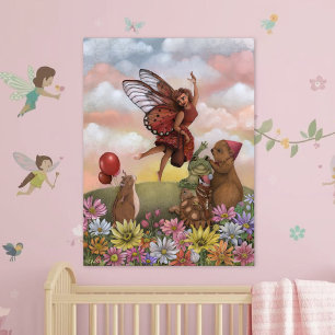 Grillige Wilde Bloemenfee Afscheid aan de Dieren Poster