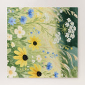 Grillige Wilde Bloemenweide Legpuzzel (Horizontaal)