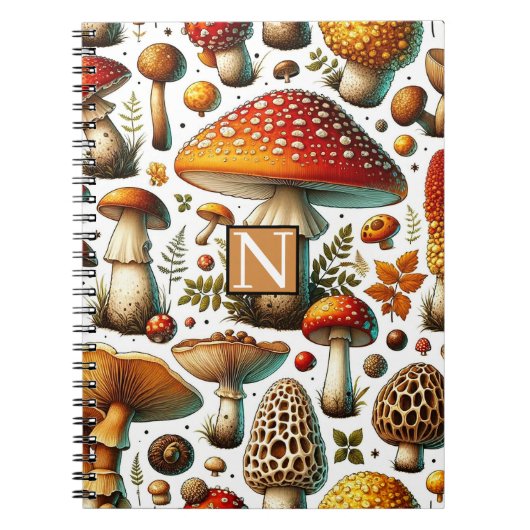 Grillige Wilde Paddenstoelen Notitieboek (Voorkant)