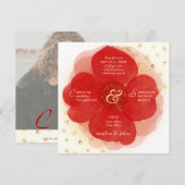 grillige wilde Roos botanische tuin foto bruiloft Kaart (Voorkant / Achterkant)