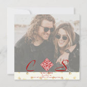 grillige wilde Roos botanische tuin foto bruiloft Kaart (Achterkant)