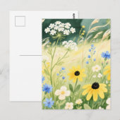 Grillige Wildebloemenweide Briefkaart (Voorkant / Achterkant)