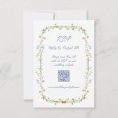 Grillige Wildebloemvlinder RSVP Kaartje (Voorkant)
