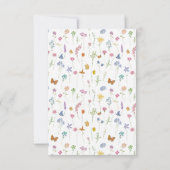 Grillige Wildebloemvlinder RSVP Kaartje (Achterkant)