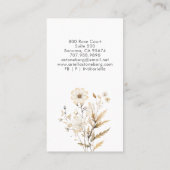 Grillige Wildflower bloeit Visitekaartje (Achterkant)