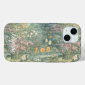  grillige Wildflower Garden Custom Name Case-Mate iPhone Case (Achterkant (horizontaal))