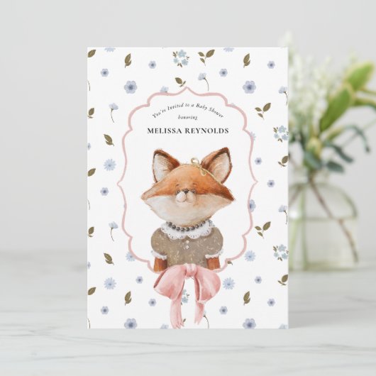 grillige wildlings | Baby shower voor dieren Kaart (Staand voorkant)
