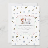 grillige wildlings | Baby shower voor  dieren Kaart (Achterkant)