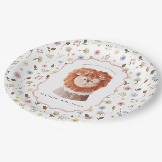 grillige wildlings | Baby shower voor  dieren Papieren Bordje (Gekanteld)