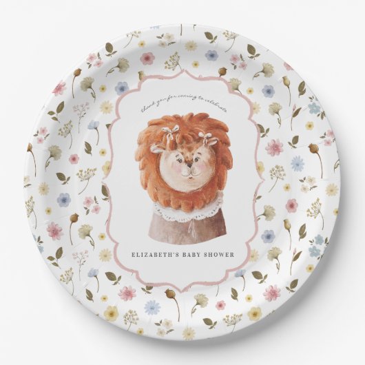 grillige wildlings | Baby shower voor dieren Papieren Bordje (Voorkant)