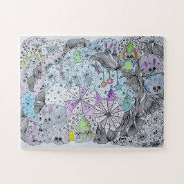 Grillige Winter Bos Kinderen Grote Stukken Legpuzzel