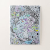 Grillige Winter Bos Kinderen Grote Stukken Legpuzzel (Verticaal)