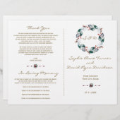 Grillige Winterbessen Krans Huwelijksprogramma (Voorkant / Achterkant)