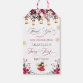 Grillige Winterfee Eerste Verjaardag Bedankt Cadeaulabel (Voorkant)