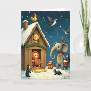 Grillige Winterhuisje Kaart