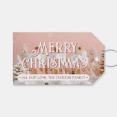 grillige wintervakantie cadeaulabel (Voorkant (Horizontaal))