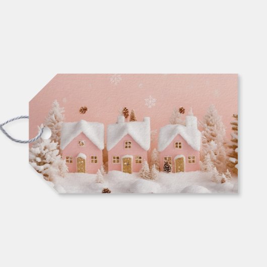 grillige wintervakantie cadeaulabel (Achterkant Horizontaal)