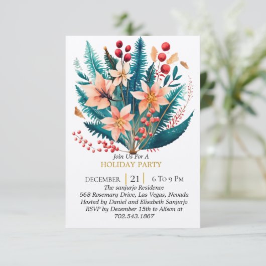 Grillige Winterwonderland: Personaliseer uw Invi Kaart (Staand voorkant)