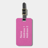 Grillige Witte Madelief Bloem Roze Bagagelabel (Voorkant verticaal)
