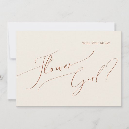 grillige woestijn | Beige Bloemenmeisje Kaart (Voorkant)