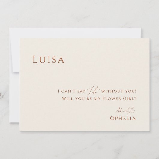 grillige woestijn | Beige Bloemenmeisje Kaart (Achterkant)