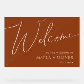 grillige woestijn | Terracotta Welkom Acryl Bord (Voorkant)