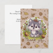 grillige  wolf bedankkaart (Voorkant / Achterkant)