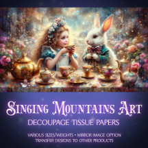 Grillige Wonderland Alice's Magische Thee Decoupag