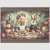 Grillige Wonderland Theepartij Decoupage Tissuepapier (Voorkant)
