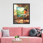 Grillige Wortel Kunstenaar Canvas Afdruk (Insitu (Woonkamer))