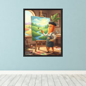 Grillige Wortel Kunstenaar Canvas Afdruk (Insitu (Houten vloer))