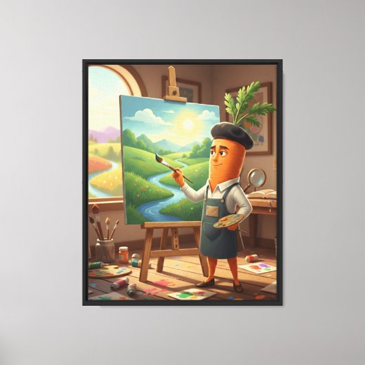Grillige Wortel Kunstenaar Canvas Afdruk (Voorkant)