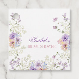 grillige zachte wilde bloemen huisje tuin bruiloft bedankjes labels