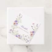 grillige zachte wilde bloemen huisje tuin bruiloft bedankjes labels (In situ)