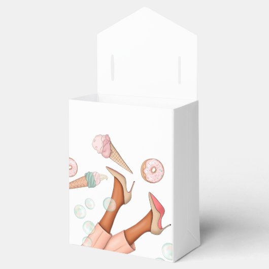 Grillige zakelijke voedselcatering Dame Favor Doos Bedankdoosjes (Geopend)