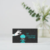 Grillige Zebra Cupcake Bakkerij Visitekaartje (Staand voorkant)