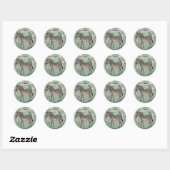 grillige Zebra gepersonaliseerd Ronde Sticker (Vel)