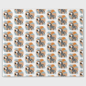Grillige zebra Scandinavische invloeden Cadeaupapier (Vlak)